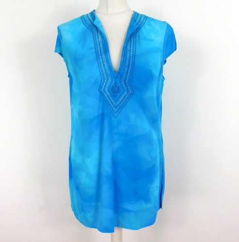 Blue tie dye - blue, top