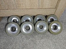 Radar Diamond Roller Derby Wheels – Grey 90A – Set of 8 – Aluminium Hubs