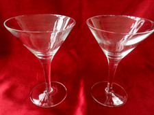 TWO VINTAGE GLASS CHAMPAGNE/
