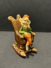 Novelty VTG Gnome On A Rocking