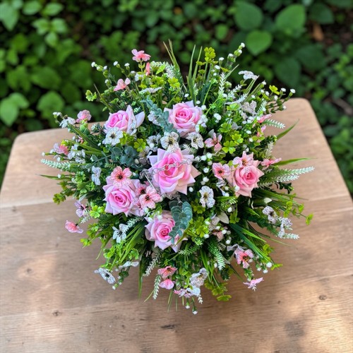 Pink roses plus - pink, daises