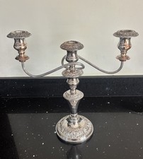 Antique Victorian Silver-Plated 14 inches Candelabra candlestick English