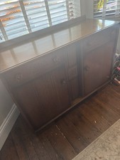 Vintage Wooden Sideboard with Two Doors and Four Draws 1960s