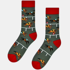 Horse Racing Novelty Socks