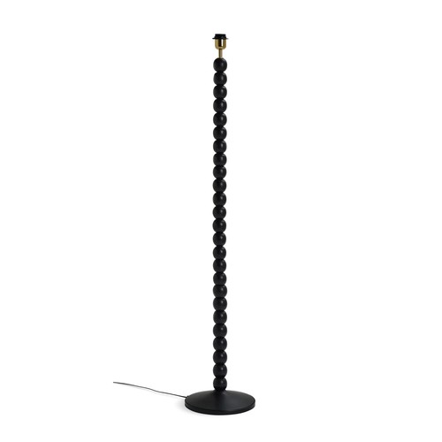 Black mango wood floor lamp - black,