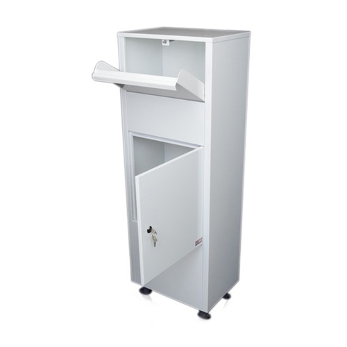 Metz large white letter box - white,