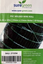 PVC Welded Wire Mesh | 1.2m x 10m | 13mm x 25mm holes | 19 Gauge