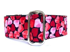 Hearts martingale dog collar