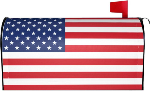 American flag mailbox - american,