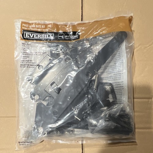 Everbilt latch gate kit black - kit,