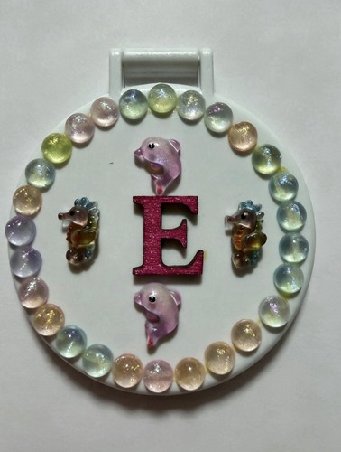 Letter 10cm compact mirror - e,