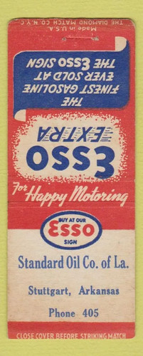 Matchbook cover esso oil - -,
