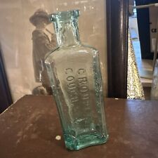 Antique Medicine Emb. Croupline Cough Syrup T.Robert's Handtooled
