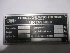 ID Plate FMR Messerschmitt