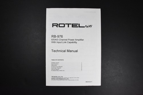 Rotel 976 4 3 - rotel, 6/5/4/3