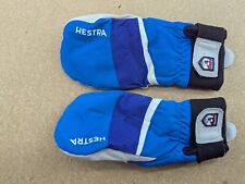 Hestra Mittens Kids Sz 3 Ski Outdoor Winter Thermal Blue Waterproof