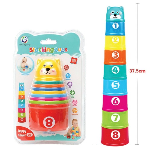 Kids stacking cups toy - stacking, set