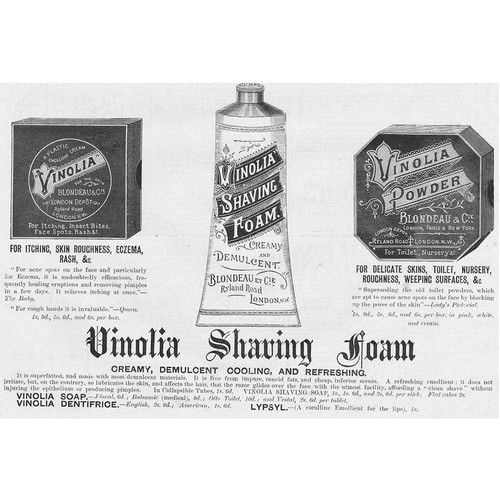 Vinolia shaving foam - foam, antique