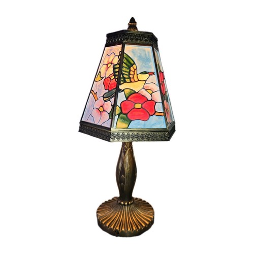 Hummingbird floral table - table, lamp