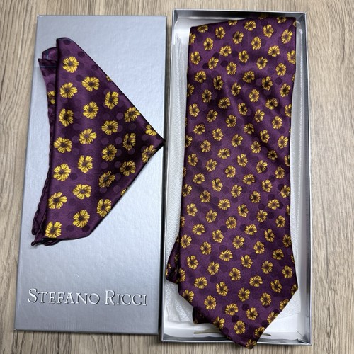 Stefano ricci floral silk tie - floral,