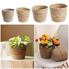 1Pcs Planter Basket Grass Woven Flowerpot Woven Plant Flower Basket