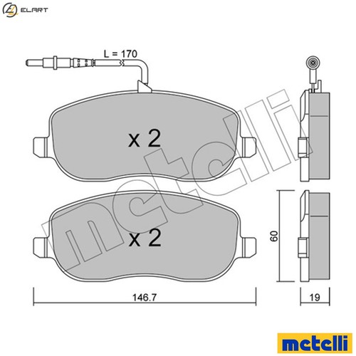 Brake pad set disc - set,