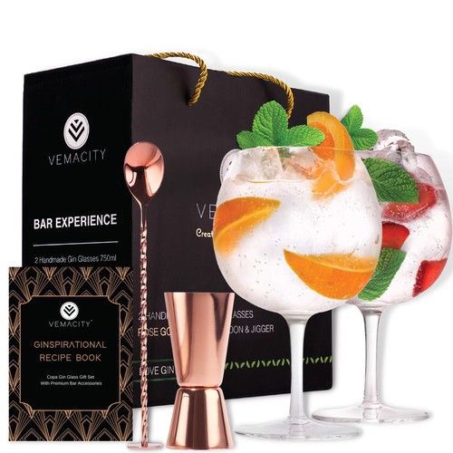 Vemacity crystal gin glasses - gin,