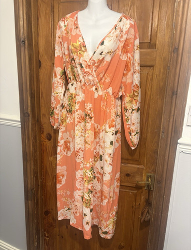 Boohoo pink white floral wrap - boohoo,