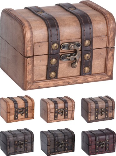 Small distressed wooden - wooden, chests