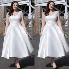 Satin Wedding Dresses Tea