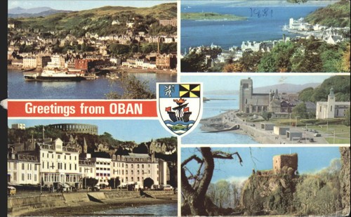 Vintage postcard oban scotland - oban,
