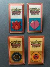 4 X Pokemon Pin Badge Gym League Wizards 2000 Kanto Region Original Indigo