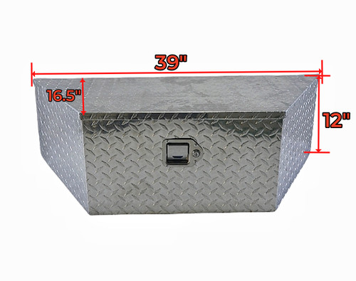 Aluminum tongue tool box - aluminum,