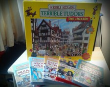 Horrible Histories bundle - Terrible Tudors jigsaw (300) + dvd's x 5 some new.  