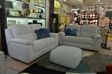 Two Seater Sofas Set 2 Piece Suite PONZA Italia Living Made in Italy Fabric