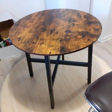 Round Industrial Dining Table