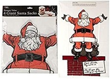 4 x Giant Santa Sacks Stocking