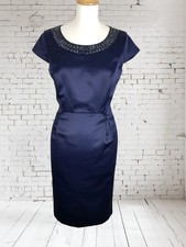 Precis Petite Navy Satin Dress