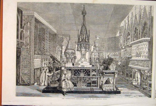 Original old antique print - old,