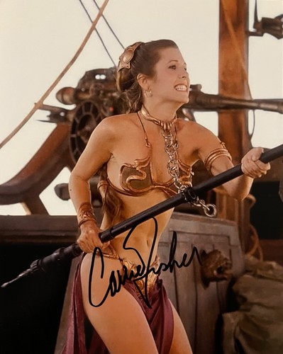 Carrie fisher signed photo - carrie,