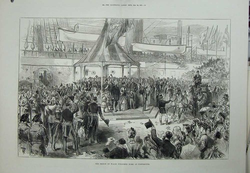 Old antique print 1876 prince - old,