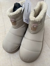 Girls Beige Snow Winter  Boots