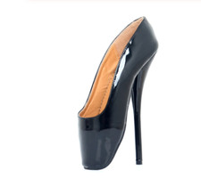 EXTREME HIGH HEEL 7" 18cm ballet pumps stiletto patent women's & men's