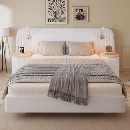 Upholstered bed 135x190cm - upholstered, w/