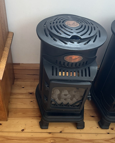 Black gas stove heater with - gas,