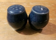 Denby Cottage Blue salt and Pepper Shaker Glossy Ceramic