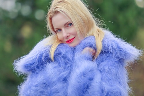 Supertanya blue mohair - blue,