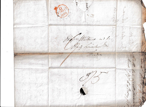 1830 malmesbury stampless - 1830, 9d