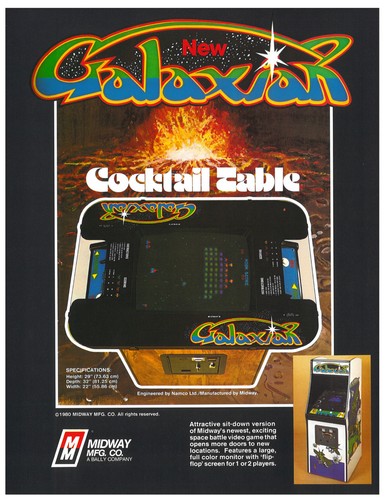 Galaxian cocktail midway video - galaxian,
