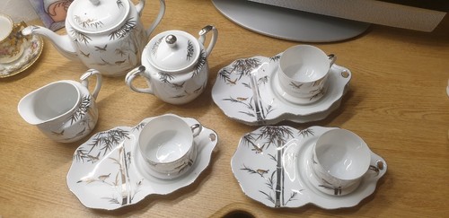 Japanese kutani tea set - japanese,